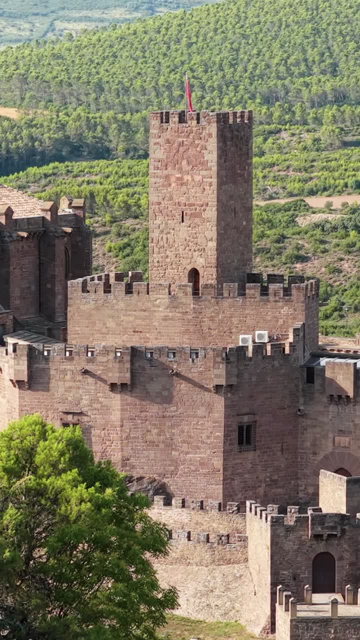 Vista panoramica di un castello medievale