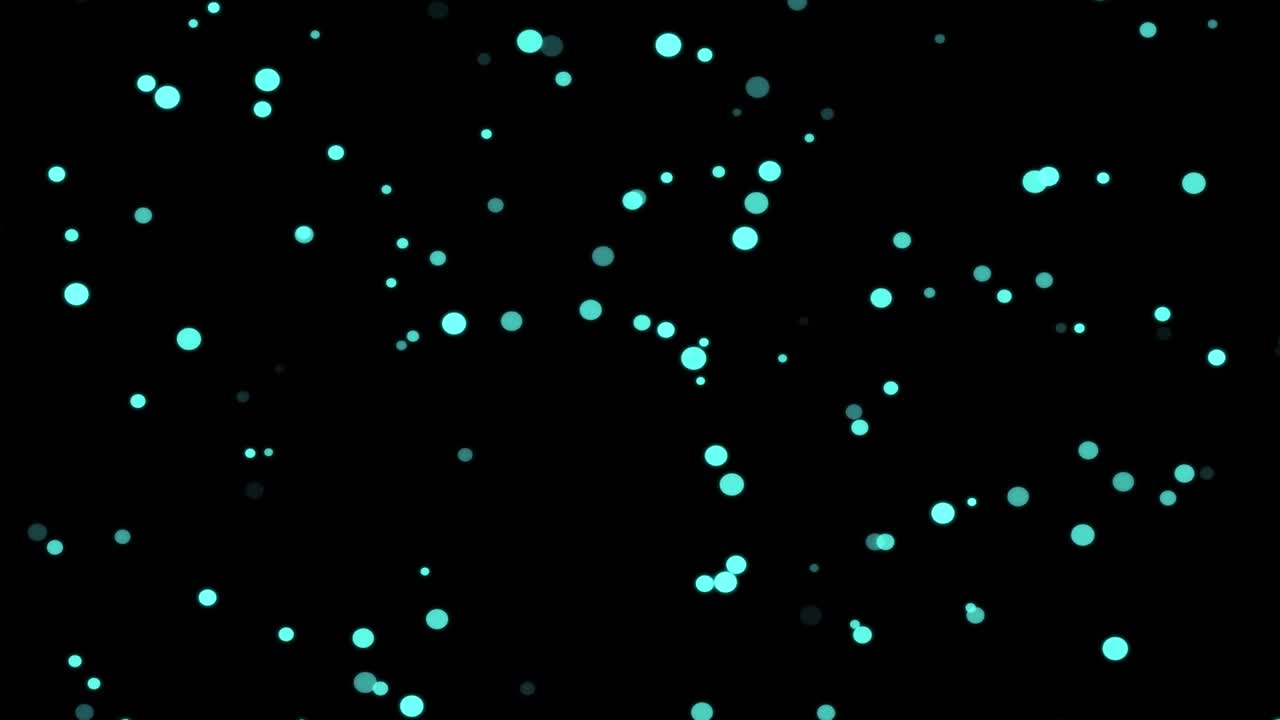 Abstract motion background shining neon particles. 2D Particles Seamless Loop 4K Video.