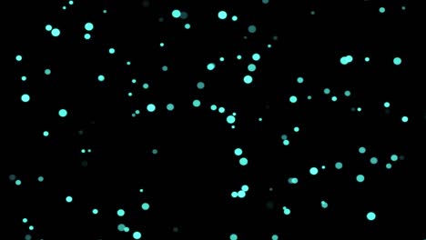 fondo de movimiento abstracto partículas de neón brillantes. partículas 2d bucle sin costuras video 4k.