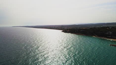 aerial 4k drone footage of spanish coastline located just outside of tarragona