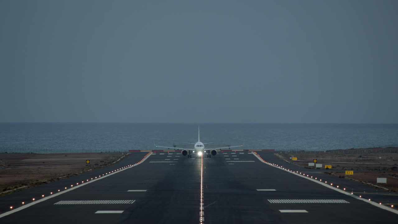 Airplane takes off from the airport