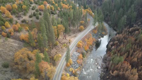 Aerial-footage-of-a-wildfire-that-stopped-at-rivers-edge