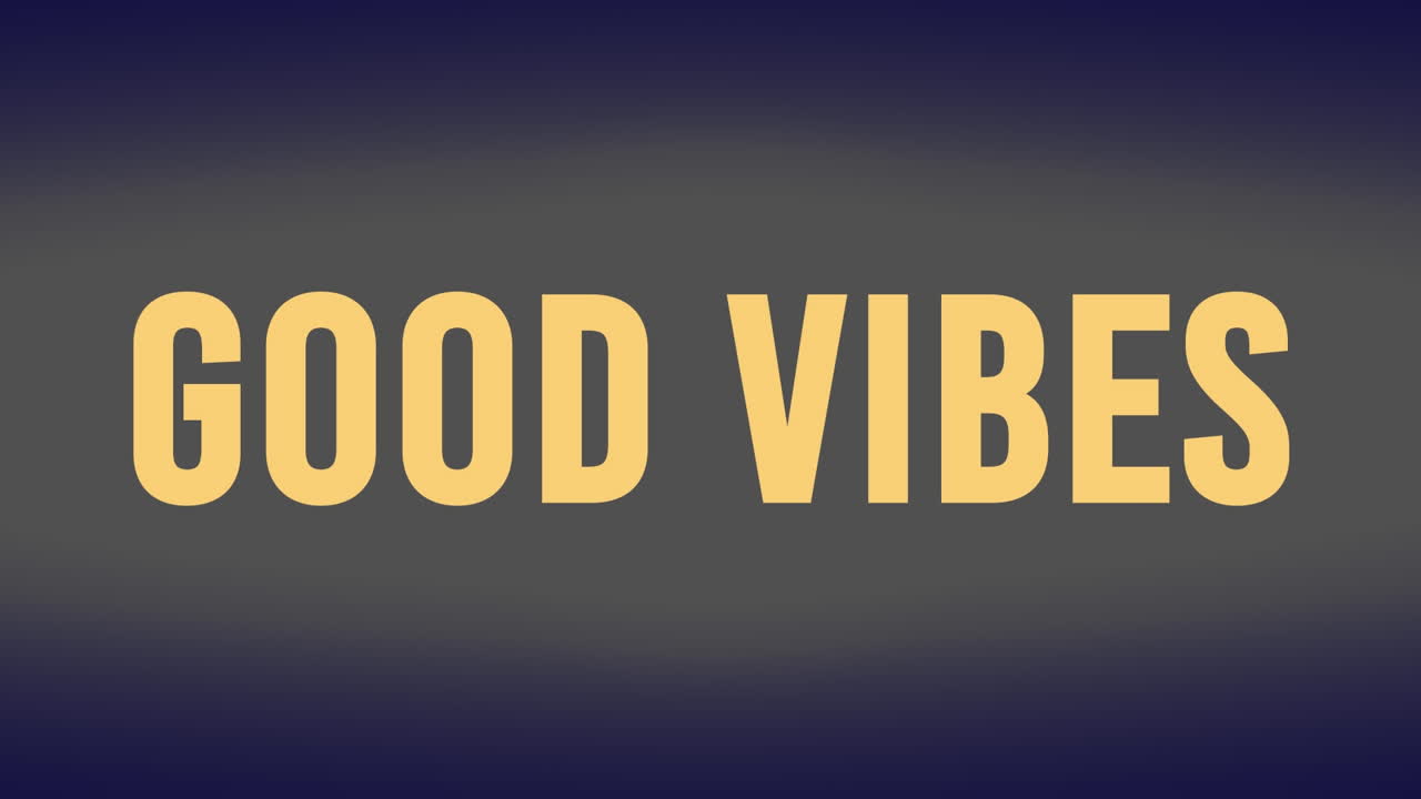 좋은 진동의 애니메이션 검은 바탕에 텍스트와 범위 스캐닝