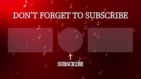gradación de partículas musicales tarjeta de finalización pantalla de finalización gráficos de movimiento