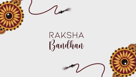 las letras de la celebración de raksha bandhan con el marco de las pulseras
