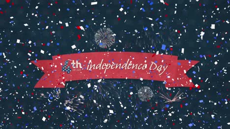 Animation-of-fourth-of-july-independence-day-text-over-confetti-and-colours-of-flag-of-america