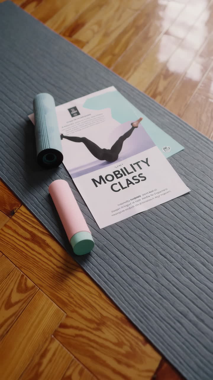 Lezione di mobilità yoga su un tappetino da yoga