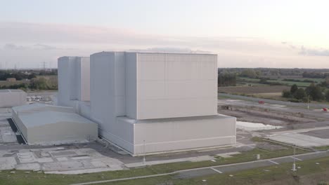 Last-remains-of-a-decommissioned-nuclear-power-station-in-the-UK,-Bradwell-on-sea,-Maldon