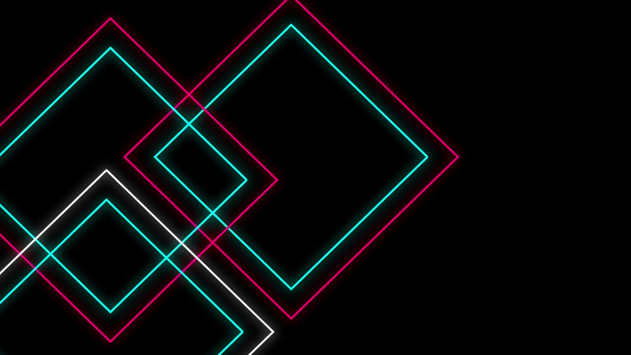 Geometric shapes on black background
