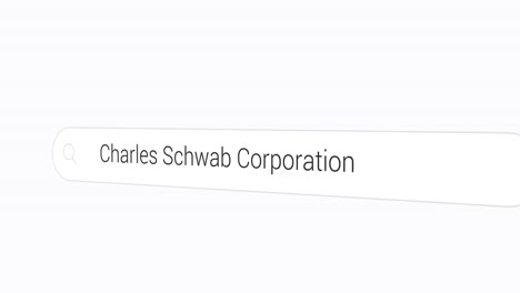 searching charles schwab corporation on the search engine