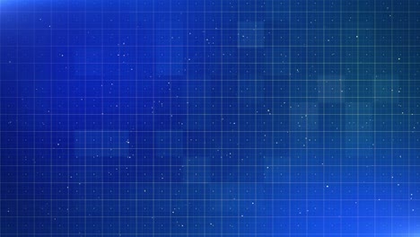 grid with particles dust flare and geometric mosaic abstract on blue background