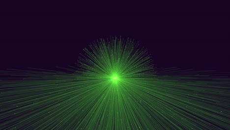 glowing green light beam with hidden source in center