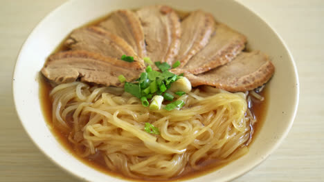 duck noodles with stewed duck soup - asian food style