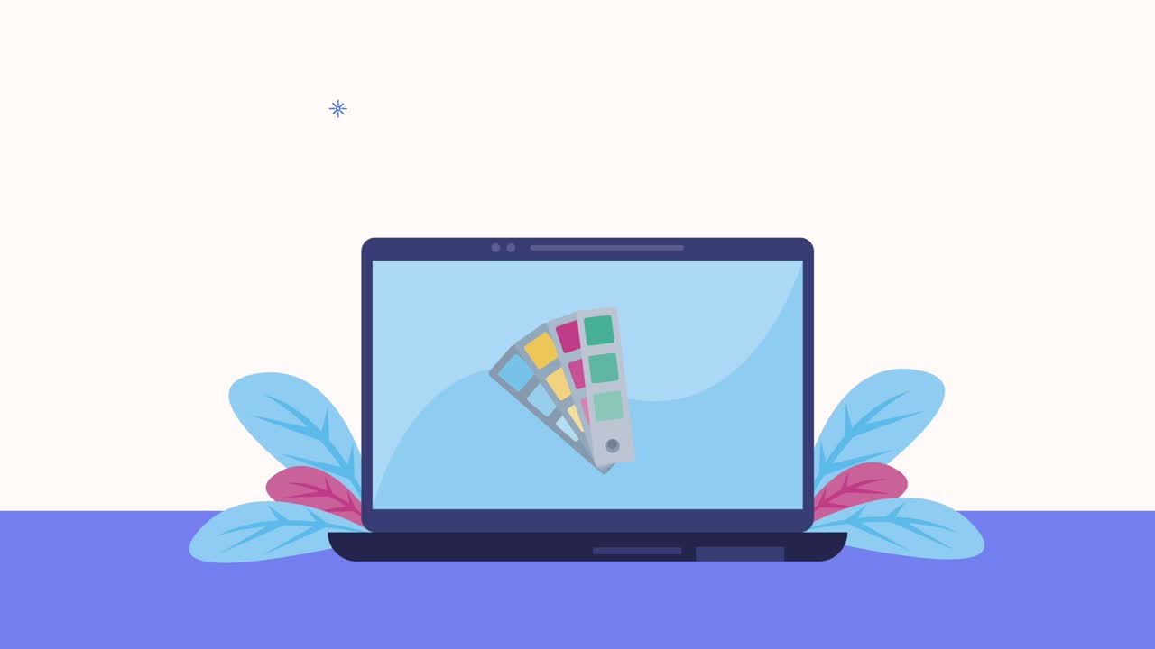 creative process with laptop computer