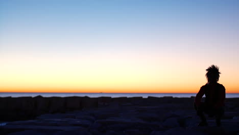 Silhouette-of-man-at-sunrise