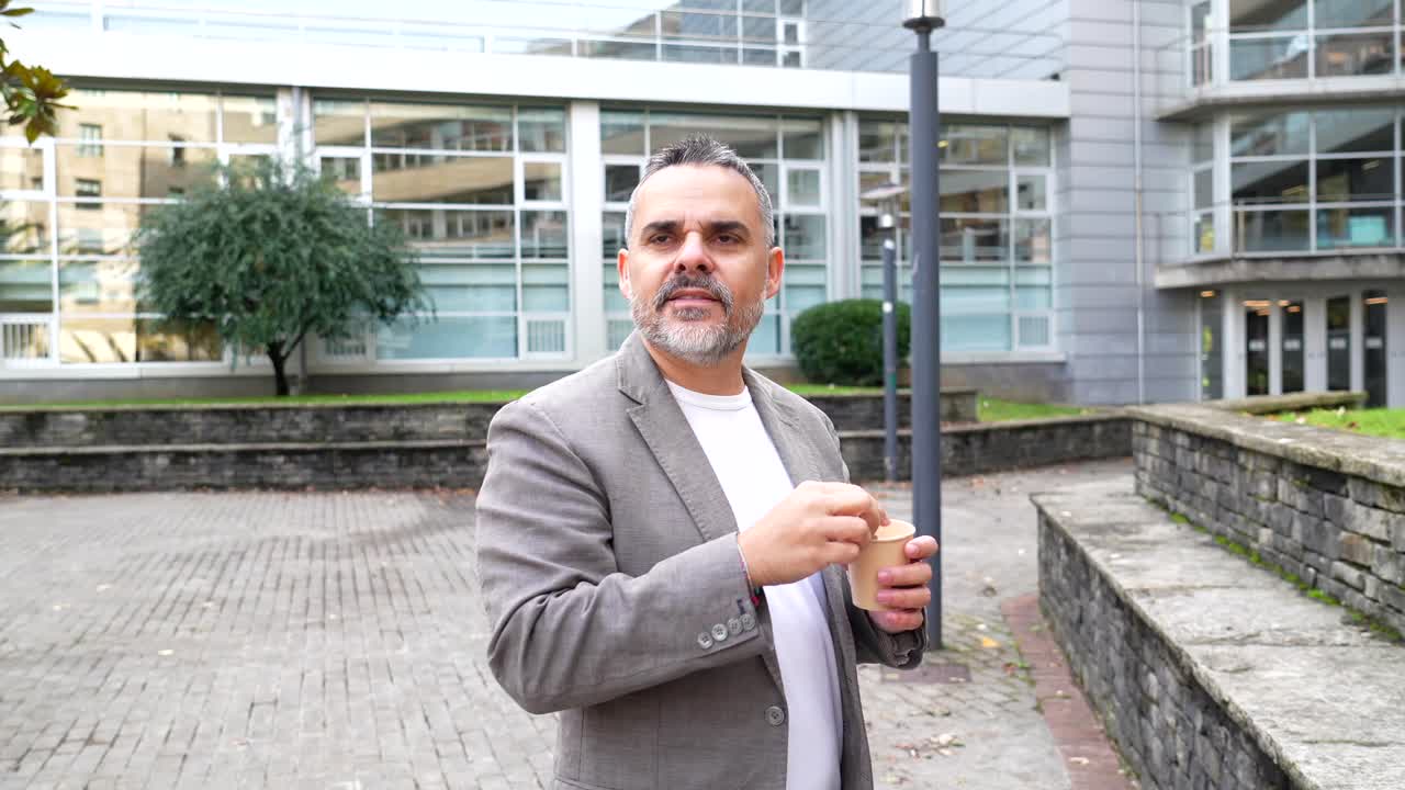 Man in Suit Outdoors