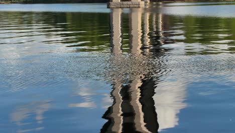 bridge reflection on water