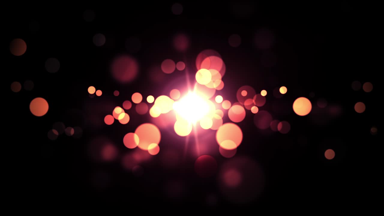 Abstract bokeh circle background animation soft defocused blurred with optical flare light leak color lights. 4K 3D holiday motion dynamic animated background colorful video footage.