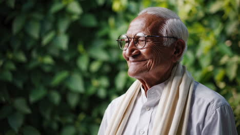 portrait of a smiling elderly man