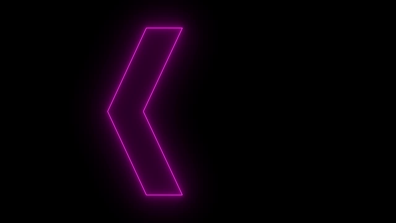 animación de flechas triples púrpuras brillantes de 4k. moviendo las flechas púrpulas a la izquierda aisladas en un bucle sin costuras de fondo negro.