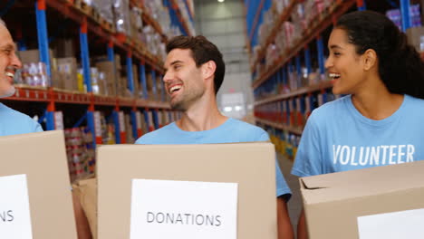 warehouse worker doing a charitable work