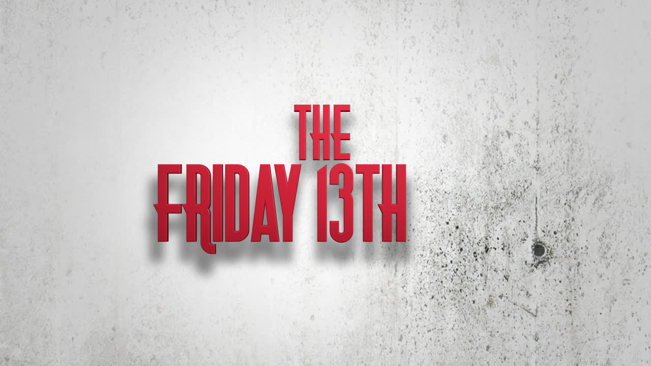 흰색 그런 지 벽에 금요일 13