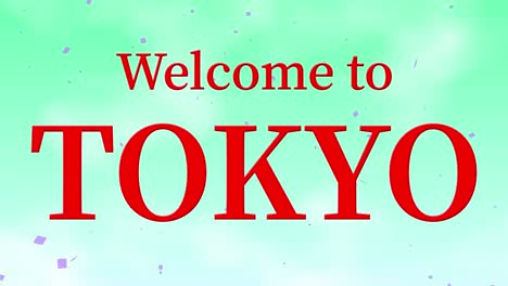 welcome to tokyo message text animation motion graphics