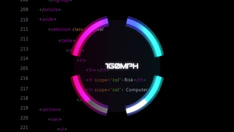 Animación-De-Barra-De-Progreso-Circular-Sobre-Código-Html-Con-Texto-De-1-G-Mph-En-El-Centro