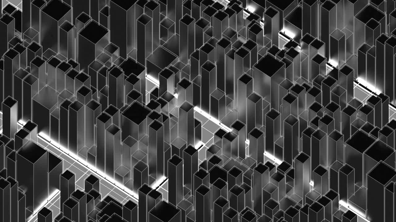 paisaje urbano abstracto de cubos