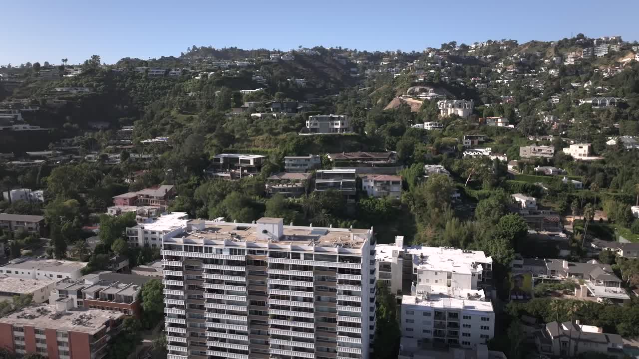West Hollywood's multi-million dollar homes - ascending aerial reveal
