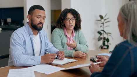 Couple,-signature-and-documents-with-lawyer