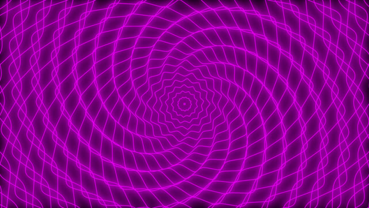 Rotating abstract psychedelic tunnel in pink tones, cyberpunk concept