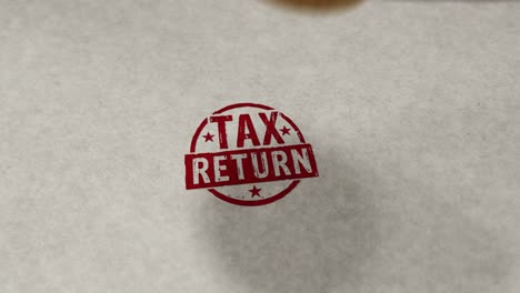 tax return stamp and stamping loop animation
