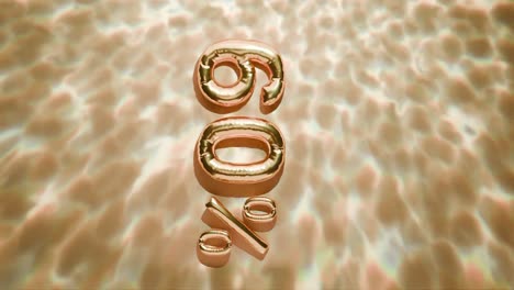 황금색 60%, 물 위에 떠있는 노란색 배경의 파동