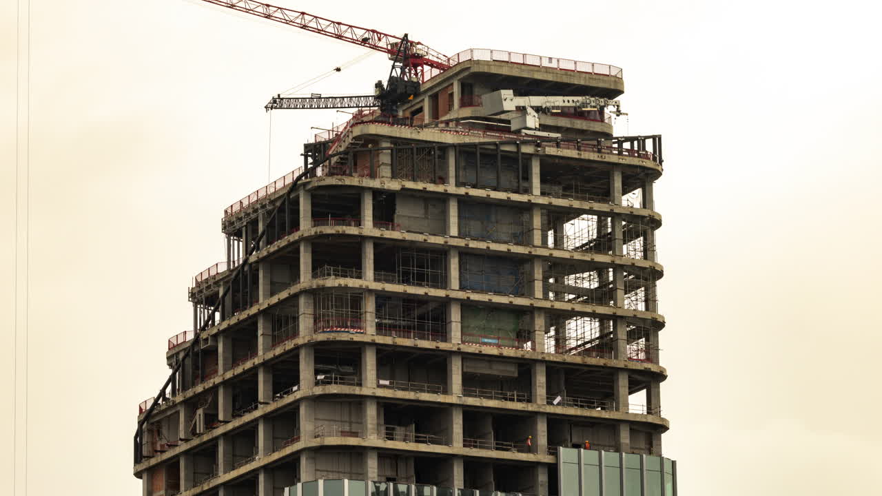 Timelapse of the amazing Chongqing cyberpunk city skyline from a high vantage point wirh the yangtze river