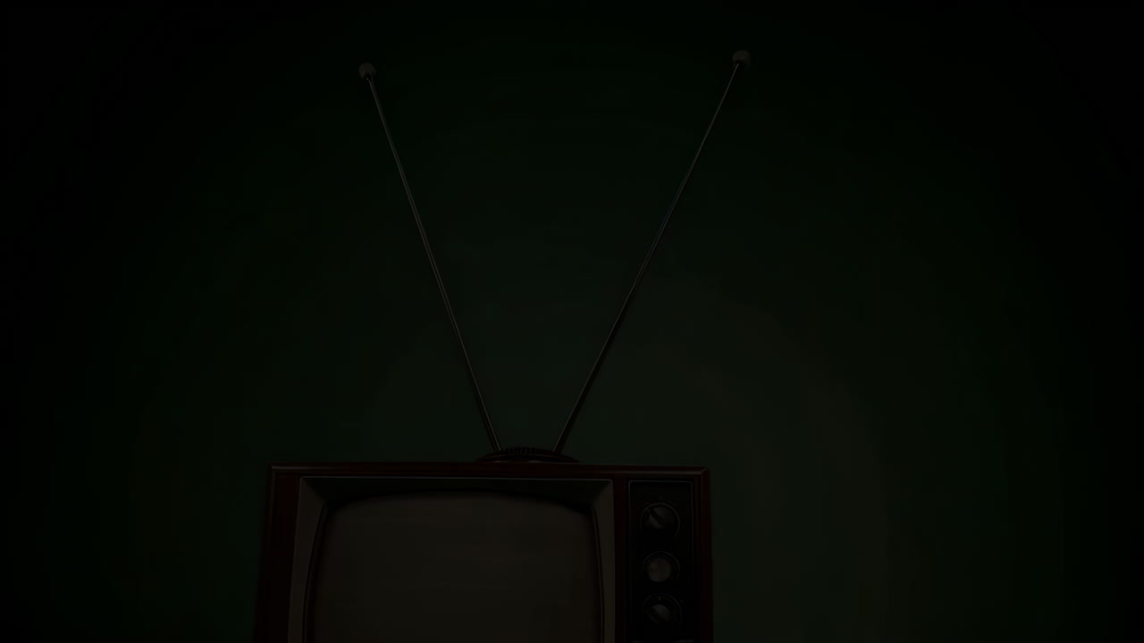 Televisione d'epoca con statica