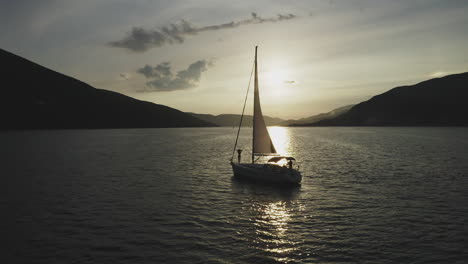 sunset sailing yacht