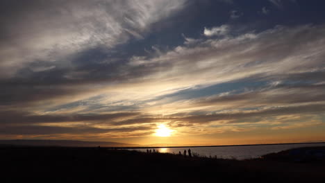 Timelapse-De-La-Puesta-De-Sol-De-Verano-De-California-Al-Sur-De-San-Francisco