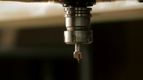 close-up of a cnc router cutting tool