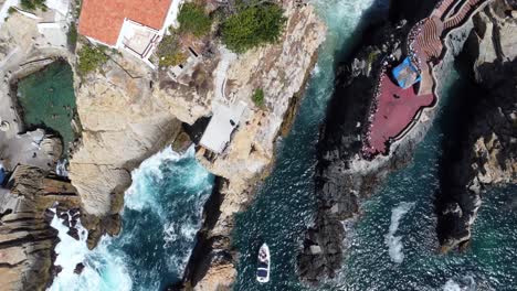 aerial cenital drone shot the acapulco ravine