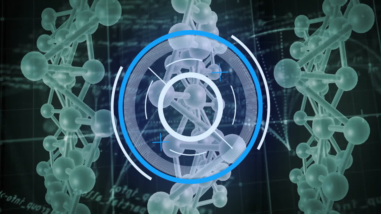 분자 구조 및 데이터 분석 애니메이션 과학적 배경