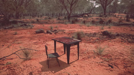 old-ruster-metal-table-in-desert