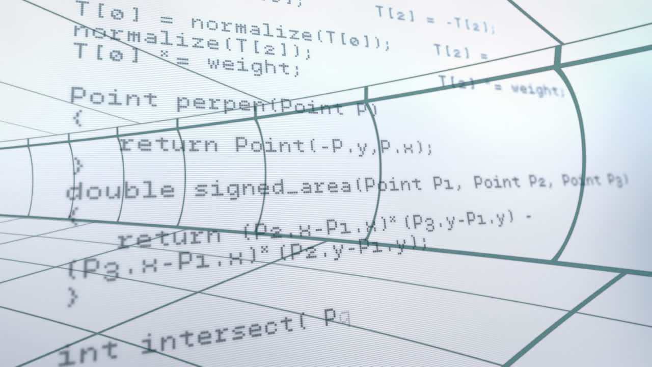 Moving grid lines on white background