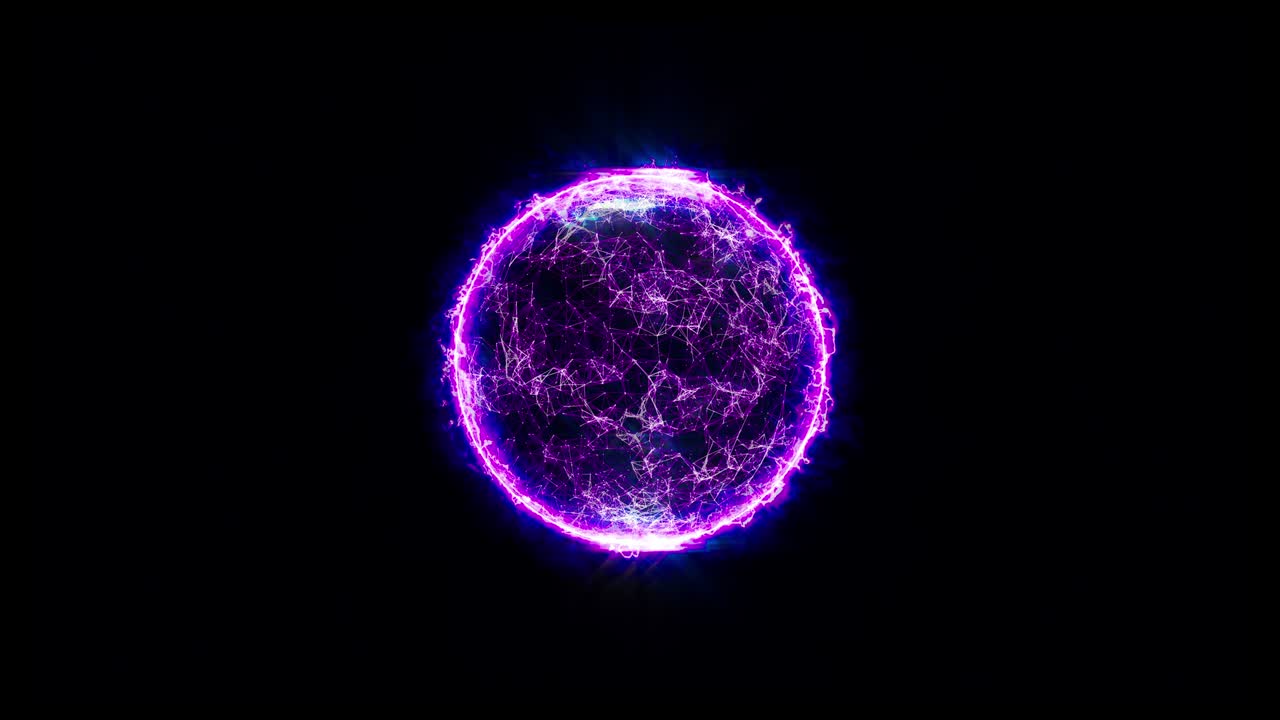 seamless glow energy sphere power ball loop animation