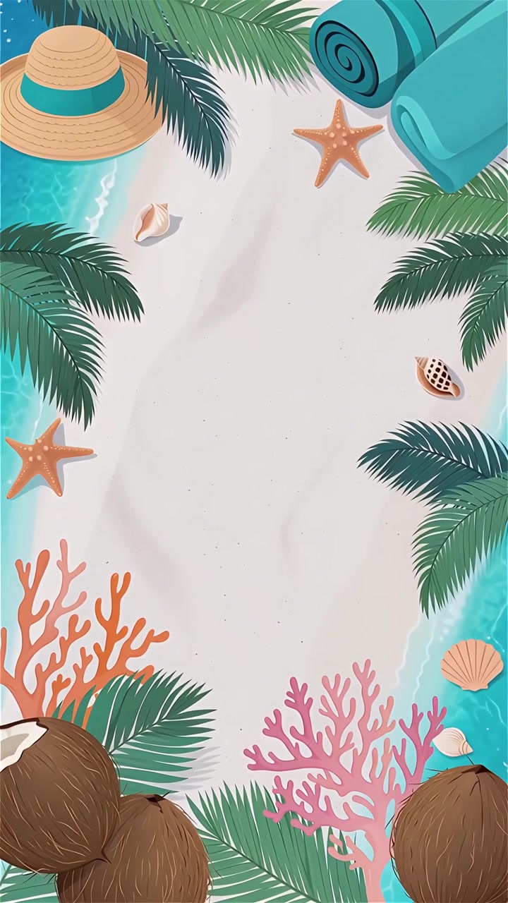 Tropical Summer Background Animation 4K