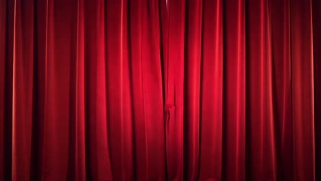 red stage curtains