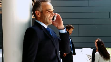 businessman talking on mobile phone