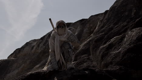 desert warrior on a mountaintop