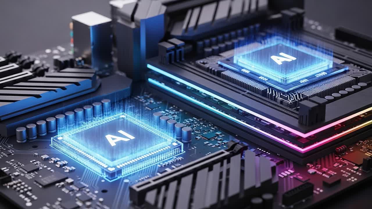 Exploring the Cutting-Edge Integration of AI Technology in Circuit Design: A Detailed Look at Advanced Microprocessor Components on a High-Performance Motherboard