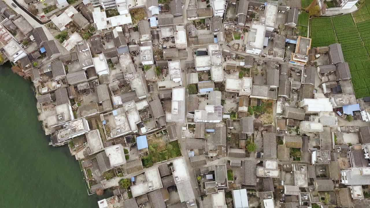 pueblo 4k en el lago erhai, dali, yunnan, china